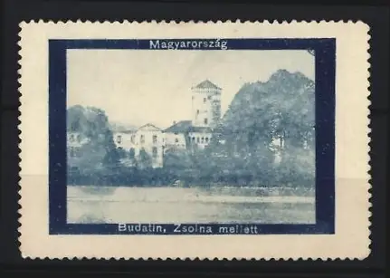Reklamemarke Budatin, Schlossansicht
