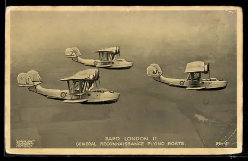 AK Saro London II General Reconnaissance Flying Boats, Wasserflugzeuge der Royal Air Force