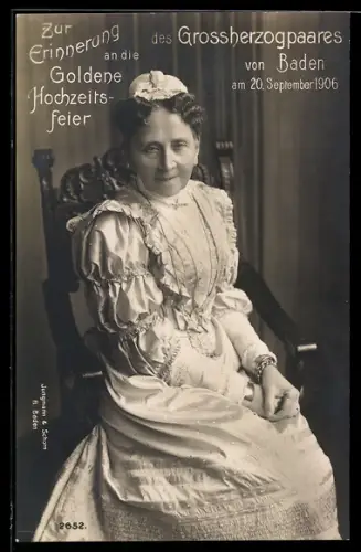 AK Grossherzogin Luise Marie von Baden, Goldene Hochzeit 1906