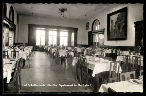 AK Bad Schallerbach /Ob. Öst., Speisesaal im Kurheim I