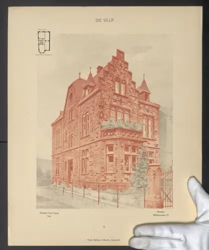 Fotografie Lichtdruck Friedr. Wolfrum, Düsseldorf, Ansicht Ahrweiler, Villa Wilhelmstrasse 35, Architekt Franz Krause