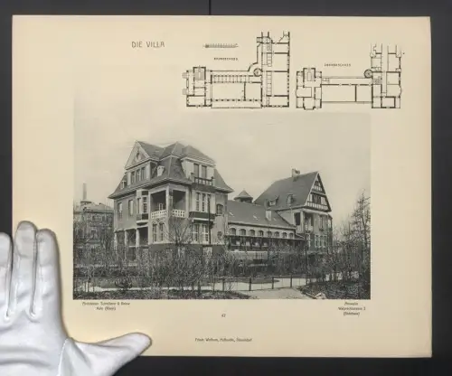 Fotografie Lichtdruck Friedr. Wolfrum, Düsseldorf, Ansicht Ahrweiler, Badehaus Walprechtstrasse 2, Architekt Schreiterer