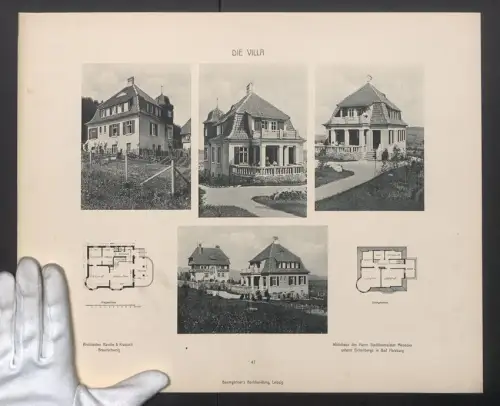 Fotografie Lichtdruck Baumgärtner, Leipzig, Ansicht Bad Harzburg, Wohnhaus von Herrn Stadtbaumeister Menadier, 40 x 32cm