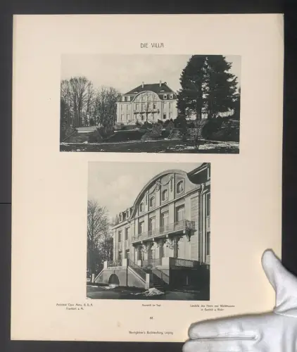 Fotografie Lichtdruck Baumgärtner, Leipzig, Ansicht Gersfeld a. Rhön, Landsitz des Herrn von Waldthausen, 40 x 32cm