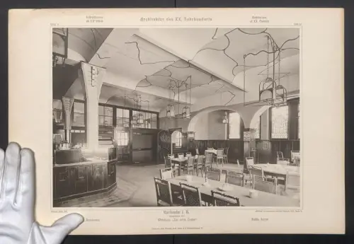 Fotografie Lichtdruck Ernst Wasmuth, Berlin, Ansicht Karlsruhe i. B., Wirtshaus zur roten Traube, Kriegstrasse 188