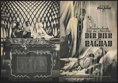 Filmprogramm IFB Nr. 374, Der Dieb von Bagdad, Conrad Veidt, June Duprez, Regie: Ludwig Berger