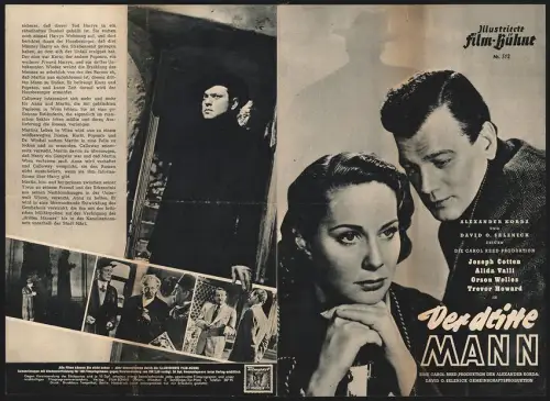 Filmprogramm IFB Nr. 512, Der dritte Mann, Joseph Cotten, Alida Valli, Regie: Carol Reed