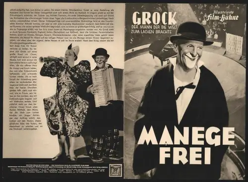 Filmprogramm IFB Nr. 604, Manege frei, Grock, Suzy Priem, Regie: Pierre Billon