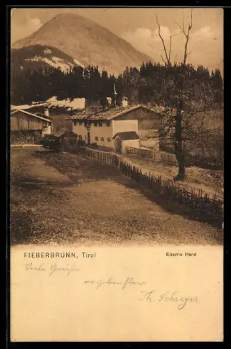 AK Fieberbrunn /Tirol, Eiserne Hand, Ortspartie