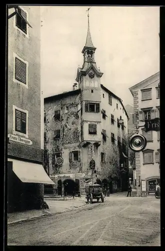 AK Schwaz, Fuggerhaus, Strassenansicht