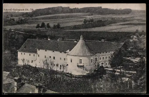 AK Gallspach /Ob. Öst., Schloss aus der Vogelschau