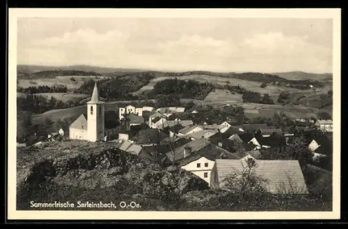 AK Sarleinsbach /Ob. Öst., Gesamtansicht aus der Vogelschau
