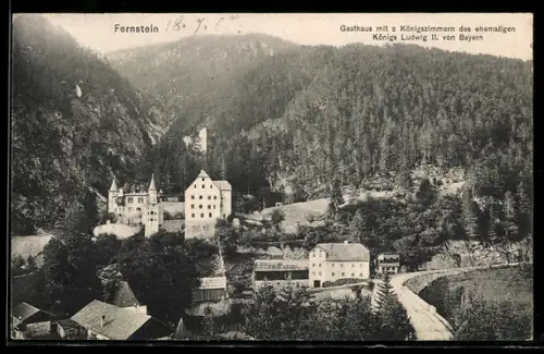AK Fernstein, Ortsansicht mit Gasthof Fernstein