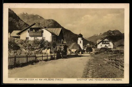 AK St. Anton am Arlberg, Gasthof und Pension zum Arlberg, Kirche