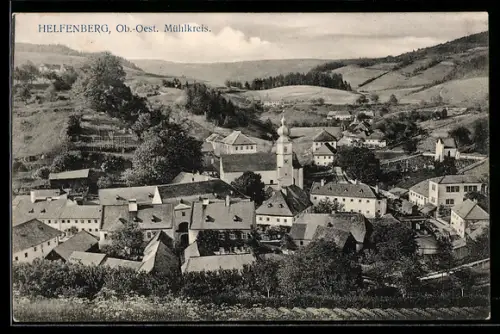 AK Helfenberg /Ob.-Oest., Teilansicht mit Kirche