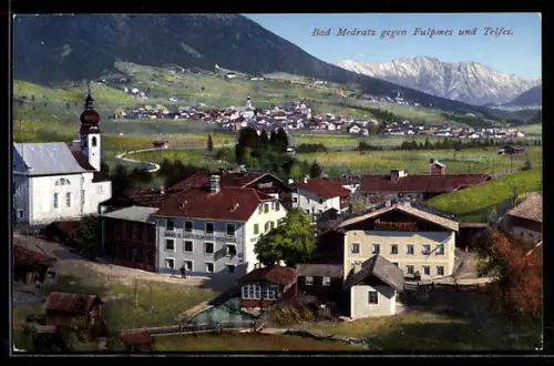 AK Bad Medratz, Totalansicht gegen Fulpmes & Telfes