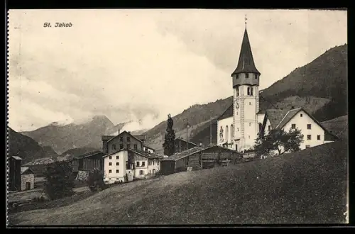 AK St. Jacob, Ortsansicht mit Kirche