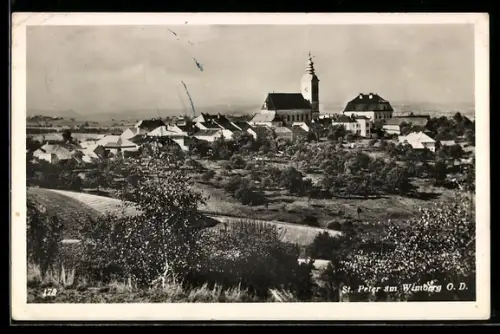 AK St. Peter am Wimberg, Teilansicht mit Kirche