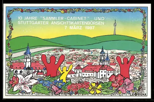 AK Stuttgart, 10 Jahre Sammler-Cabinet und Ansichtskartenbörse im März 1987