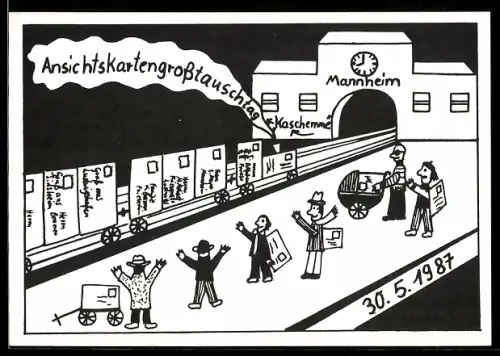 AK Mannheim, Ansichtskartengrosstauschtag 1987