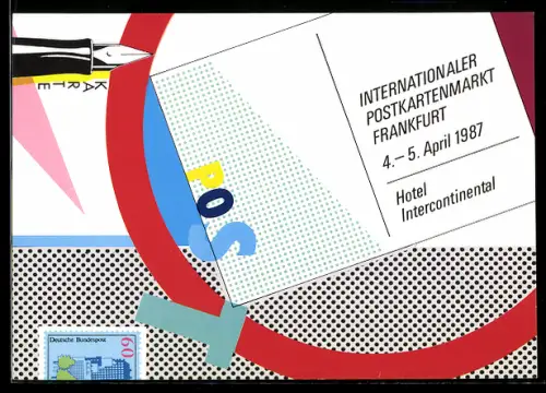 AK Frankfurt, Internationaler Postkartenmarkt im April 1987