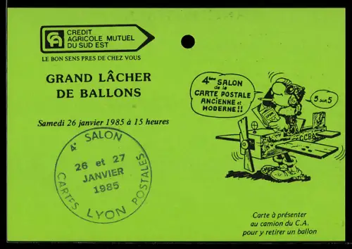 AK Lyon, 4ème Salon de la Carte Postale Ancienne et Moderne 1985