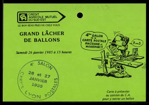 AK Lyon, 4ème Salon de la Carte Postale Ancienne et Moderne 1985