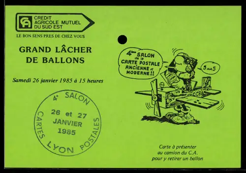 AK Lyon, 4ème Salon de la Carte Postale Ancienne et Moderne 1985