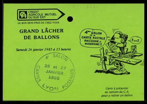 AK Lyon, 4ème Salon de la Carte Postale Ancienne et Moderne 1985