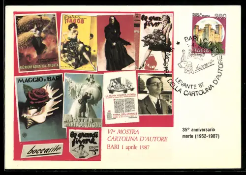 AK Bari, VIa Mostra Cartolina d`Autore 1987