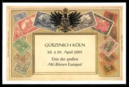 AK Köln, 92. Internationale Ansichtskartenbörse im Gürzenich im Jahr 2001