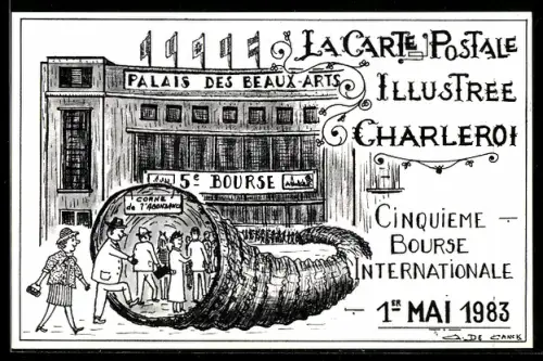 AK Charleroi, Cinquieme Bourse Internationale 1983, Cercle La Carte Postale Illustree