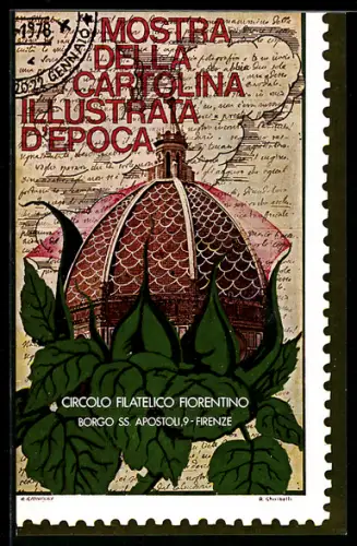 AK Firenze, Mostra della Cartolina Illustrata d`Epoca, 1978, Circolo Filatelico Fiorentino