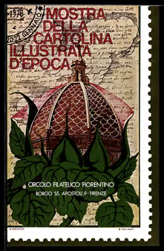 AK Firenze, Mostra della Cartolina Illustrata d`Epoca, 1978, Circolo Filatelico Fiorentino