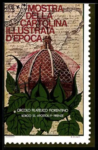AK Firenze, Mostra della Cartolina Illustrata d`Epoca, 1978, Circolo Filatelico Fiorentino