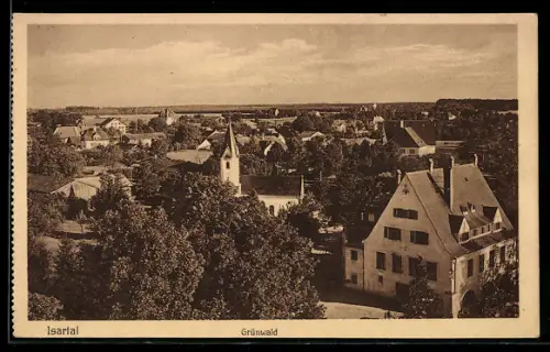 AK Grünwald /Isartal, Ortsansicht, Kirche