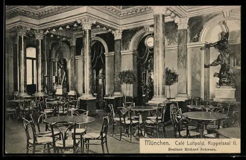 AK München, Café Luitpold, Kuppelsaal II, Besitzer Richard Schwarz