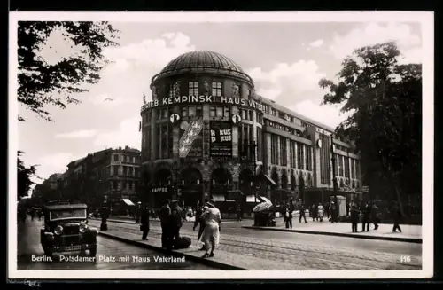AK Berlin-Tiergarten, Potsdamer Platz, Haus Vaterland