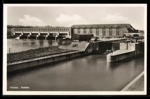 AK Passau, Kachlet, Kraftwerk und Schleuse