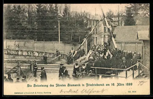 AK Friedrichsruh, Beisetzung Fürst Bismarck am 16. März 1899