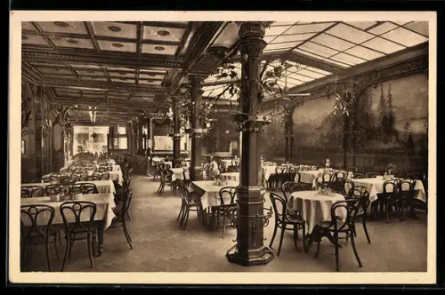 AK München, Bürgerbräu, Innenansicht des Restaurants, Kaufingerstrasse 6