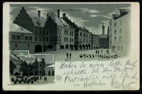 Mondschein-Lithographie München, Hofbräuhaus, Hofbräuhaus Inneres