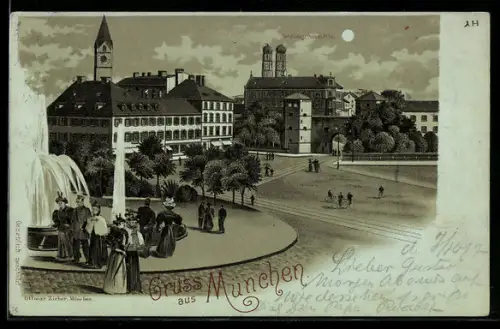 Mondschein-Lithographie München, Sendlingtertorplatz