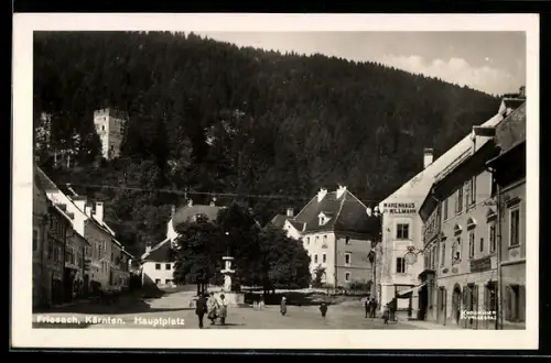 AK Friesach /Kärnten, Hauptplatz mit Turmblick
