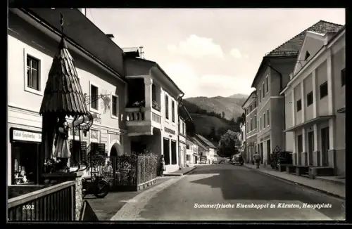 AK Eisenkappel /Kärnten, Hauptplatz mit Geschäften