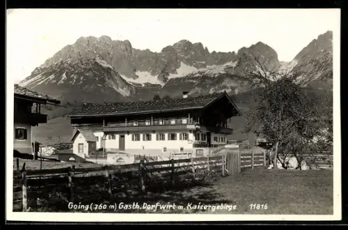 AK Going, Gasthaus Dorfwirt, Kaisergebirge