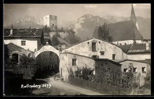 AK Rattenberg, Panorama mit Turm und Kirche
