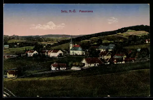 AK Sulz /N.-Ö., Gesamtansicht mit Umgebung