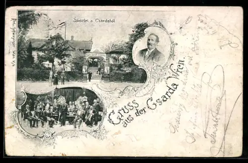 AK Wien, Gasthaus Csarda im Wiener Prater