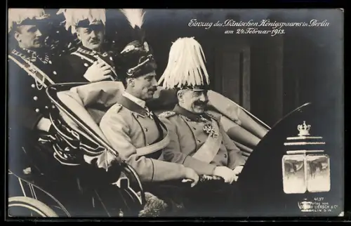 AK Berlin, Einzug des dänischen Königspaares 1913